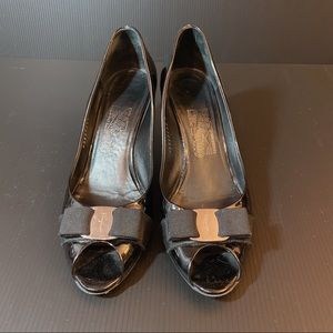 Ferragamo peep toe pump